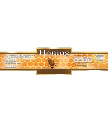 Étiquette miel marron large