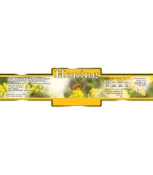 Étiquette de miel jaune large