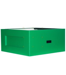 Boîte de sauvetage pour couvoirs en polystyrène laqué vert avec trous pour les mouches