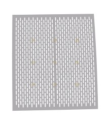 Tirelire polystyrène / Simplex BE queen grid aluminium perforé 46 x 46 cm
