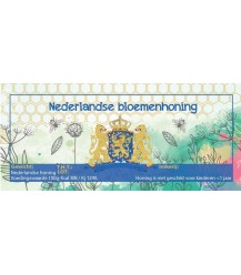 Étiquette d'aquarelle hollandaise de miel de fleurs (rectangulaire)
