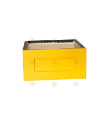 Caisse d'épargne du couvoir en polystyrène laqué jaune (sans ouvertures supplémentaires pour les mouches)