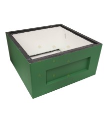 Boîte de sauvetage pour couvoirs en polystyrène laqué vert (sans ouvertures supplémentaires pour les mouches)