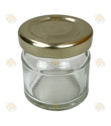 Pot verre rond  41 ml/50g avec couvercle TO 43 mm