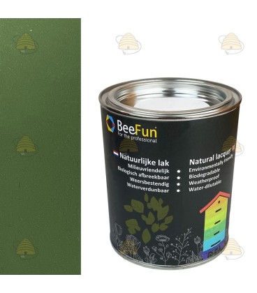 Peinture naturelle pour ruches en bois vert foncé - 750 ml
