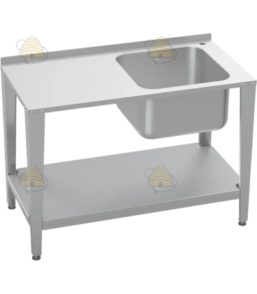 Honingproductietafel met spoelbak - 150 cm