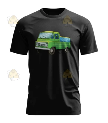 T-shirt ZUK truck met bijenkasten zwart T-shirt ZUK truck met bijenkasten zwart