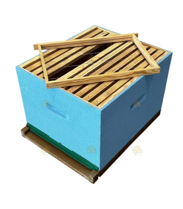 Dadant Blatt bijenkast (1BK) - hemelsblauw geverfd & Nicot bodem