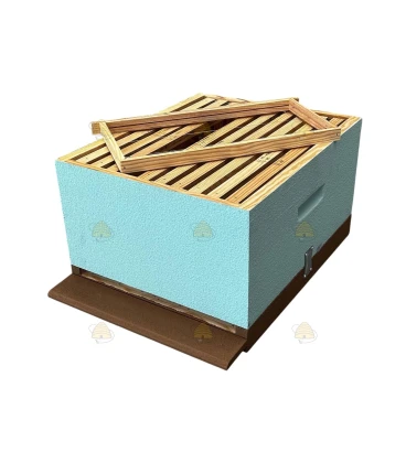 Langstroth US enkelwandige bijenkast (1BK) - hemelsblauw geverfd