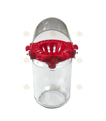 Pot en verre pour piège à frelons jaune - BeeFun®