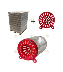Pallet hoornaarvallen incl. PET potten - 1350 st.