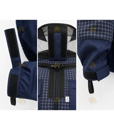 Veste anti-guêpes AirFree, voile rond bleu marine - BeeFun®