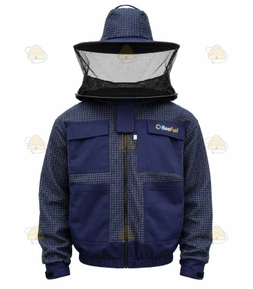 Veste anti-guêpes AirFree, voile rond bleu marine - BeeFun®