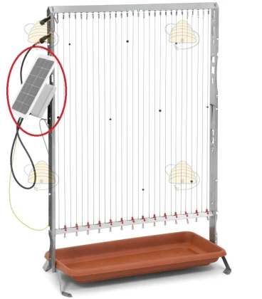 Module électrique avec panneau solaire pour harpe à frelons en RVS/INOX
