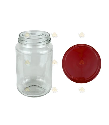 Glazen jampotten rond 60 stuks - 375 ml / 450 gram, met keuze uit RSB deksels (TO 63 mm)