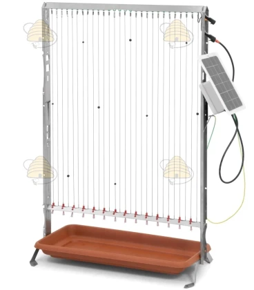 Starterspakket: Harp 80 x 95 cm RVS/INOX + Zonnepaneel 10W en Schok apparaat