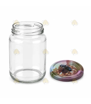 Ronde glazen potten - 375 ml / 450 gram, met deksel (TO 63 mm)