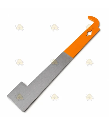 Lève-cadres jaune avec spatule – 26,5 cm en inox