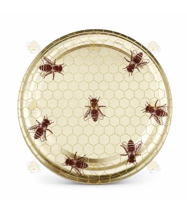 Couvercles motif abeille & alvéoles TO 63 mm - 20 pcs