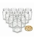 Hexagonale glazen potten 60 stuks - 278 ml / 350 gram, met keuze uit deksels (TO 63 mm)