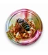 Couvercles abeille sur fleur rose TO 63 mm – 60 pcs