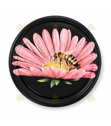 Doos deksels bij op roze bloem, 63 mm TO, 1440 st. - prijs op aanvraag