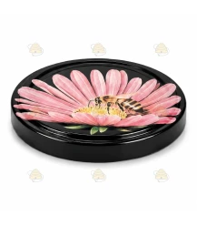 Doos deksels bij op roze bloem, 63 mm TO, 1440 st. - prijs op aanvraag