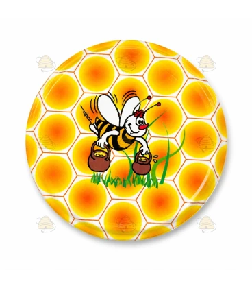 Couvercles dessin d'abeille TO 63 mm – 20 pcs