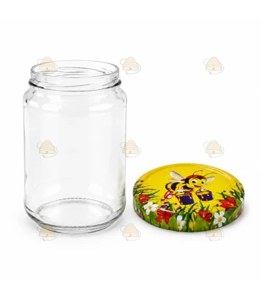 Ronde glazen potten 36 stuks - 750 ml / 1000 gram, met keuze uit deksels (TO 82 mm)