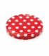 Couvercles rouges à pois blancs TO 82 mm - 12 pcs