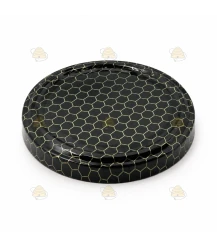 Premium uitstraling zwart raat motief, 82 mm TO deksel, 12 stuks
