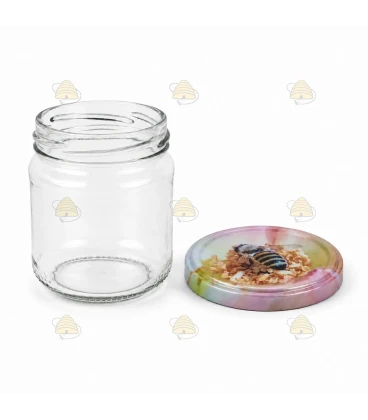 Ronde glazen potten 60 stuks - 212 ml / 250 gram, met keuze uit deksels (TO 63 mm)