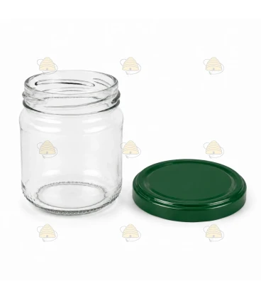 Ronde glazen potten 60 stuks - 212 ml / 250 gram, met keuze uit deksels (TO 63 mm)