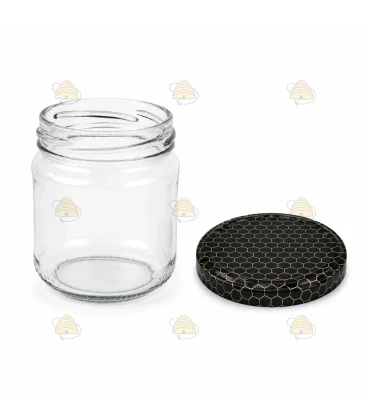 Ronde glazen potten 60 stuks - 212 ml / 250 gram, met keuze uit deksels (TO 63 mm)