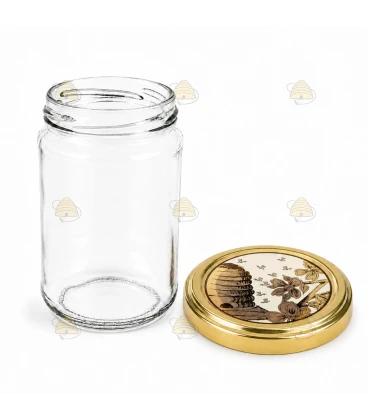 Ronde glazen potten 60 stuks - 290 ml / 350 gram, met keuze uit deksels (TO 63 mm)