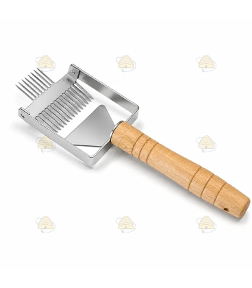 Herse à désoperculer en bois avec support Deluxe