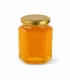 Pot verre hexagonal 278 ml/350 g avec couvercle TO 63 mm