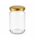 Pot verre rond 290 ml/350 g avec couvercle TO 63 mm