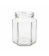 Pot verre hexagonal 278 ml/350 g sans couvercle