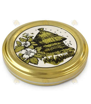 Couvercles ruche en paille & fleurs TO 63 mm – 60 pcs