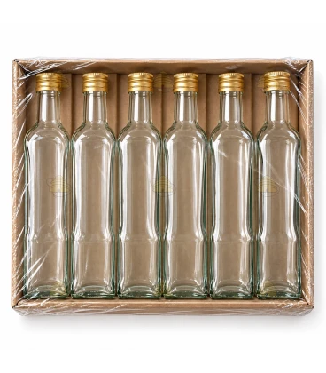 Glazen fles Marasca 6 stuks - 500 ml, met deksel