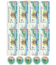 Etiquettes aquarelle fleurs hollandaises miel A4 (10 feuilles)