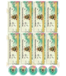 Etiquettes aquarelles fleurs belges miel A4 (10 feuilles)