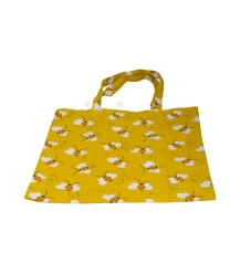 Sac en coton jaune solide - abeilles