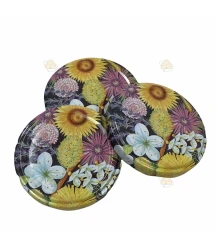 Couvercles bouquet fleurs TO 63 mm – 60 pcs