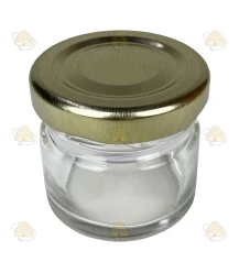 Pots verre rond 30 ml/30 g avec couvercle TO 43 mm