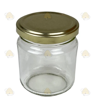 Pot verre rond 212 ml/250 g avec couvercle