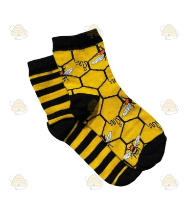 Paire de chaussettes longues enfant – motifs abeilles