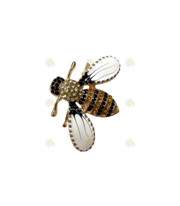 Broche abeille brillante