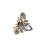 Broche abeille avec brillant (effet diamant)